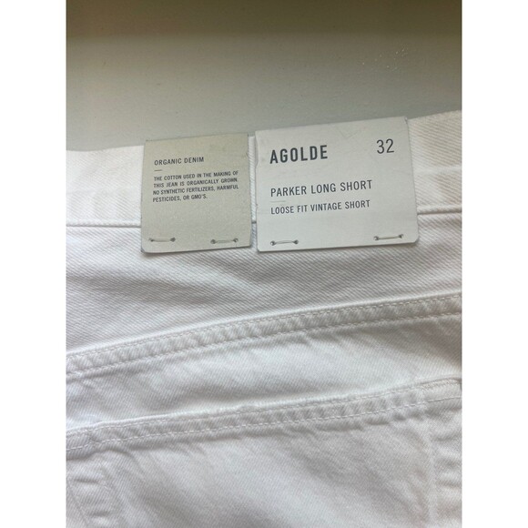 Agoldie Women's Jean Shorts Plus Size 32 (14) Parker Long Denim Short Dough NEW - Picture 3 of 11